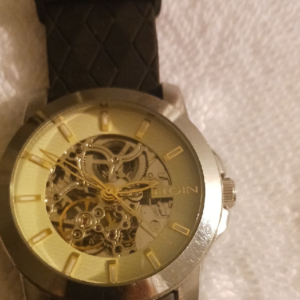 Men's Silver and Gold Watch